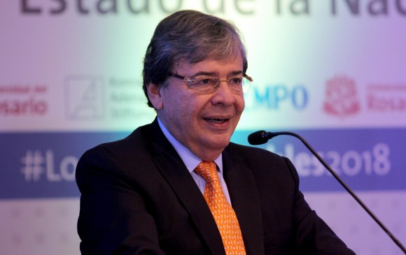 El ministro de Defensa, Carlos Holmes Trujillo. Foto Colprensa-Alvaro Tavera.