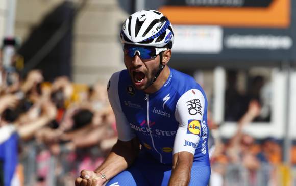 Fernando Gaviria posee 34 victorias de etapa en el ciclismo de ruta, incluyendo dos etapas y un día en la camiseta amarilla en el Tour de Francia 2018. FOTO AFP