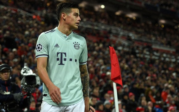 Habrá que esperar si James Rodríguez se sostiene en la nómina titular del Bayern, hoy ante el Hertha. FOTO afp