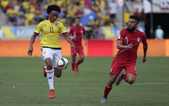 La afición espera que Juan Guillermo Cuadrado muestre su potencial el martes. Aquí, en el juego de ida en Barranquilla en 2015. FOTO Archivo-colprensa