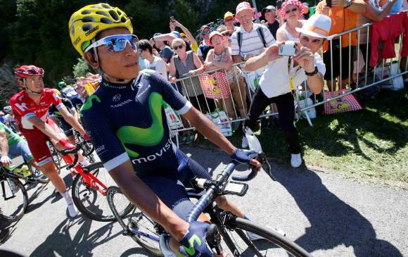 El colombiano Nairo Quintana es cuarto en la general del Tour de Francia. FOTO REUTERS