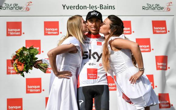 Egan Bernal logró ayer su sexta victoria como profesional. El de ayer es su primer triunfo de etapa en 2018. FOTO AFP