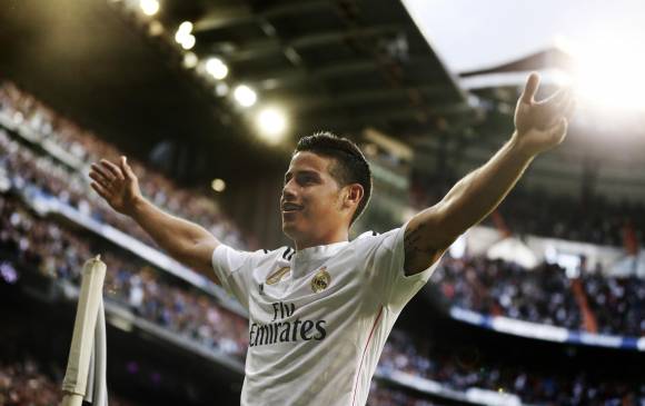 El colombiano llegó a 12 goles en la liga y 15 en total con el Real Madrid. FOTO AFP
