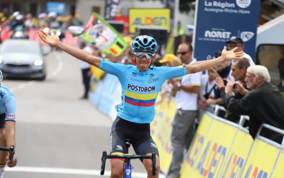 Harold Tejada recuperó fuerzas en el día de descanso y demostró su poderío en los Alpes franceses. FOTO: CORTESÍA FEDECICLISMO
