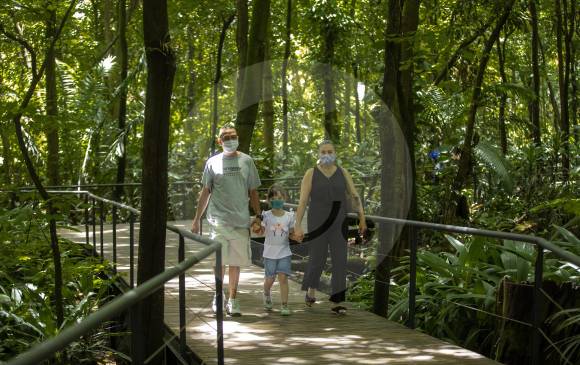 Plaza Mayor, Parques del Río, Jardín Botánico (foto), Parque Explora, Museo del Agua, Parque de los Deseos, Museo de Antioquia y el metro, entre otros, fueron los lugares evaluados. FOTO Camilo Suárez