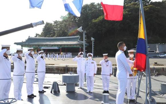 Corea del Sur dona una corbeta ARC Almirante Tono a Colombia. FOTO EFE