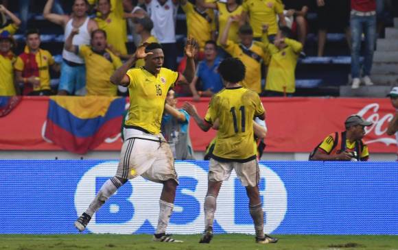 Yerry Mina ha vestido las camisetas del Deportivo Pasto e Independiente Santa Fe. Actualmente milita en el Palmeiras de Brasil. FOTO AFP