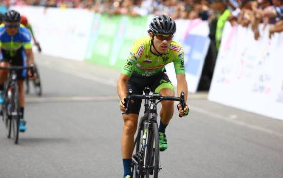 José Tito Hernández se convirtió en Rionegro en el nuevo líder de la Vuelta a Colombia. FOTO CORTESIA ORGULLO PAISA