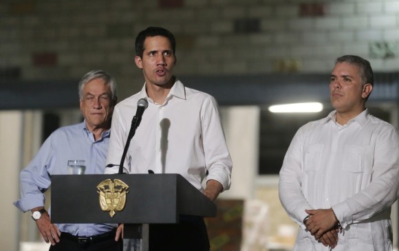 Presidente Iván Duque en compañía del presidente Interino de Venezuela, Juan Guaidó. FOTO: COLPRENSA