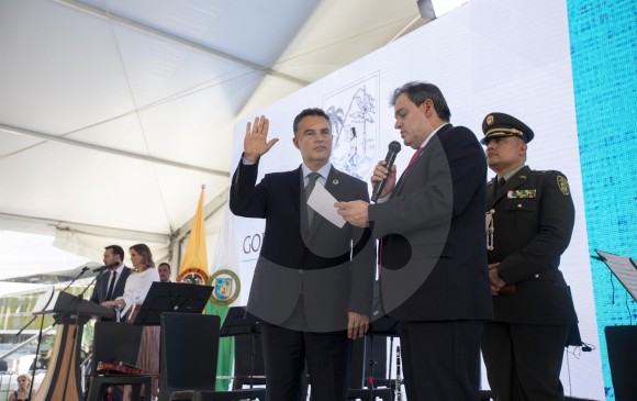 Celebración del Gobernador electo de Antioquia en su sede de campaña en Envigado, luego de ganar las elecciones regionales en el departamento. Foto: EL COLOMBIANO. 