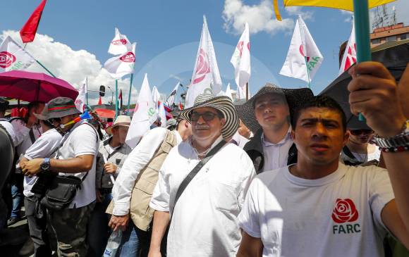 En Medellín, Rodrigo Londoño también pidió más garantías de seguridad para los exfarc (Noviembre 2019). FOTO Esteban Vanegas