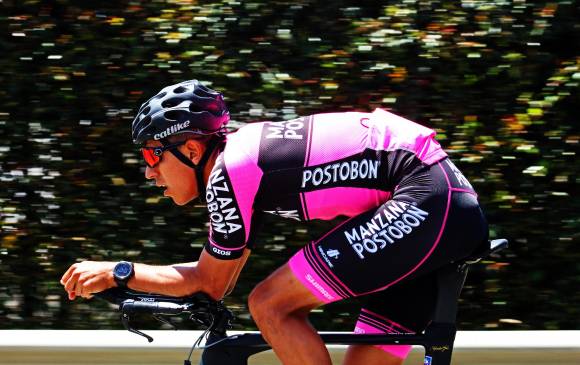 Juan Sebastián Molano tiene 23 años y es un corredor nacido en Paipa, Boyacá, quien lleva dos años vinculado con la escuadra Manzana Postobon. FOTO cortesía Manzana Postobón