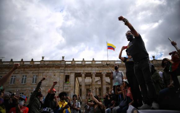Protestas en Bogotá el 13 de septiembre. FOTO COLPRENSA