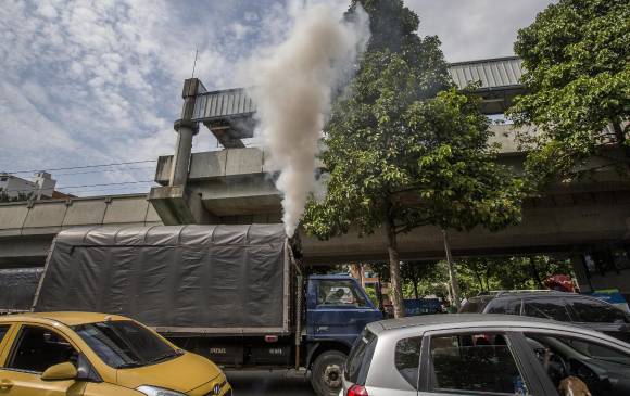Medellín registra unos niveles de contaminación nocivos para la salud desde hace varios años. FOTO Santiago Mesa Rico