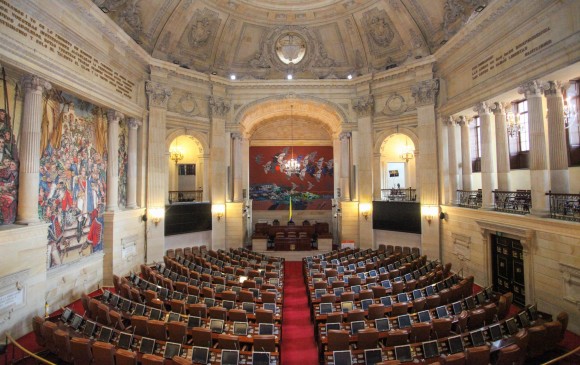 El salón elíptico del Capitolio Nacional continuará vacío a causa de la pandemia. FOTO colprensa