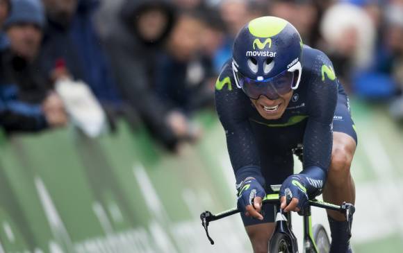 Nairo Quintana se ubica en la posición 15 de la Vuelta a Romandía. FOTO AP