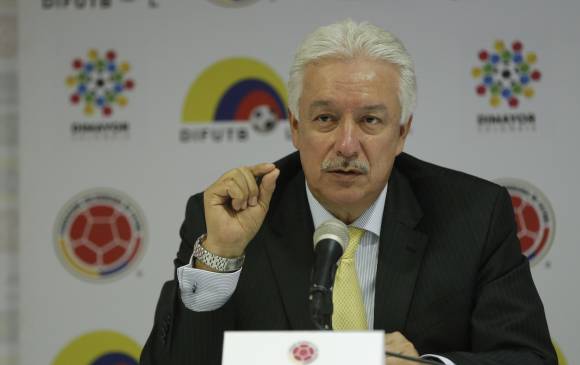 Jorge Perdomo y Ramón Jesurum presentaron los balances de la Dimayor y la FCF. FOTO COLPRENSA