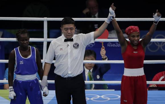 Ingrit Valencia se clasificó a las semifinales del boxeo femenino, en las que se aseguró la medalla de bronce y ahora peleará por alcanzar la presea de oro. FOTO COLPRENSA