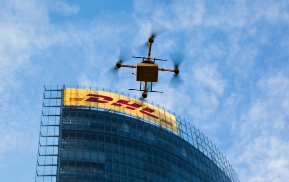 DHL es otra de las compañías que ha hecho pruebas de entrega con drones. FOTO cortesía