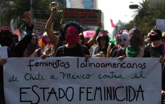 La multitudinaria movilización colmó el tradicional Paseo de la Reforma de la capital mexicana. FOTO EFE