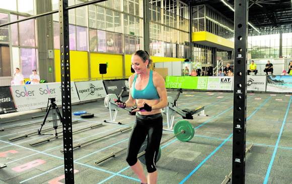 La medallista olímpica en la actualidad, como una experta en crossfit. FOTO Cortesía Expofitness