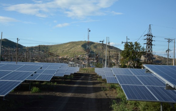 Aspecto de la granja solar de Celsia en Yumbo, Valle del Cauca. Foto: Cortesía Celsia.