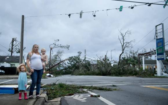 Panma City, en Florida, sufrió los destrozos del huracán Michael. FOTO: AFP