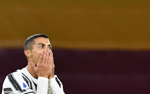 Cristiano Ronaldo no ha podido actuar con Juventus debido a que salió positivo por coronavirus. FOTO AFP