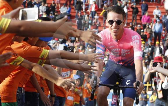 El ciclista antioqueño Rigoberto Urán fue uno de los más aplaudidos por los aficionados a las bielas en el estadio La Independencia de Tunja. FOTO MANUEL SALDARRIAGA