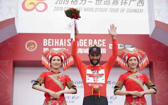 Gaviria completó cinco triunfos en el Tour de Guangxi
