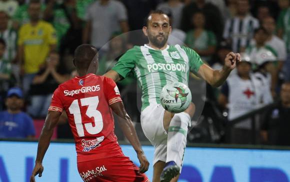 El último partido entre Nacional y América fue el 27 de abril de este año. El resultado, 2-0 favorable al conjunto antioqueño, con tantos de Hernán Barcos y Jeison Lucumí. FOTO Manuel saldarriaga 