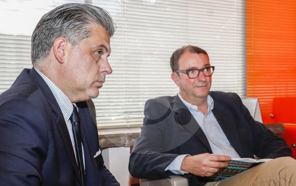 Tommaso Caprioglio (izquierda) y Manuel Sánchez de Nogues (derecha) integran la Misión de Expertos Electorales de la Unión Europea que acompañarán estas elecciones. FOTO ROBINSON SÁENZ 