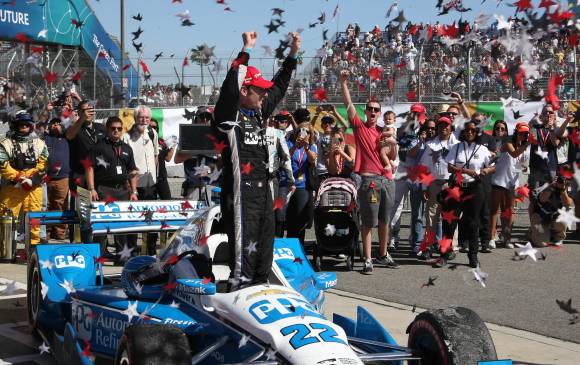 Simon Pagenaud celebró su quinta victoria en IndyCar. FOTO ap