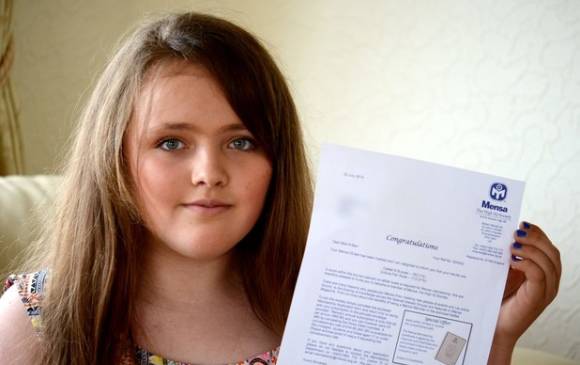 La niña Nicole Barr tiene un Coeficiente Intelectual (CI) de 162 puntos. FOTO CORTESÍA. 