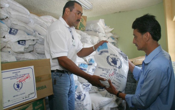 El Programa Mundial de Alimentos (PMA) también entrega ayudas en Colombia. FOTO JUAN ANTONIO SÁNCHEZ
