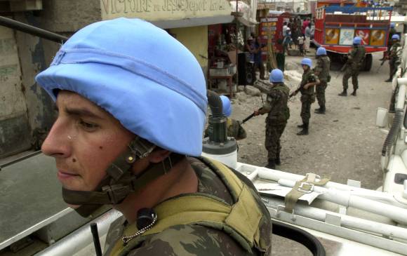 Soldados de la ONU en Haití. FOTO AP