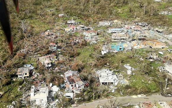 El censo del Gobierno indica que las 1.400 viviendas de Providencia resultaron afectadasen en algún grado por el embate del huracán Iota, que a su paso por San Andrés, Santa Catalina y esta isla dejó 2 muertos. ¿Qué plan hay para damnificados?. FOTO Cortesía: The ArchipiElago Press