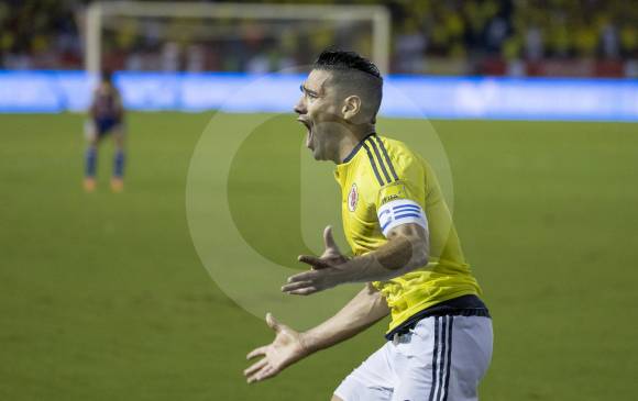 Gol de Falcao en el partido contra Paraguay. FOTO JUAN ANTONIO SÁNCHEZ