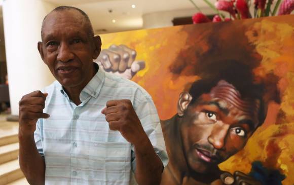 Antonio Cervantes, Kid Pambelé, personaje central de la Convención Mundial de la AMB en Medellín. FOTO CORTESÍA AMB