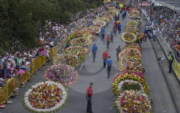El acuerdo prohibió silletas con adaptaciones que generen movimientos. Foto del desfile en 2016. FOTO donaldo zuluaga