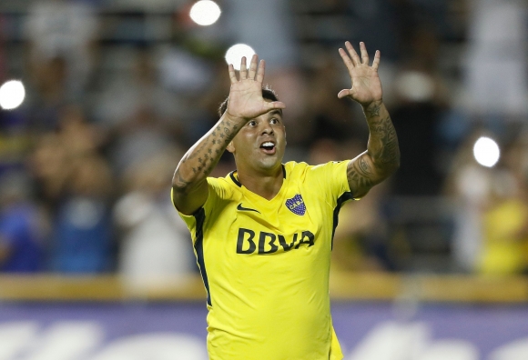 Edwin Cardona y un festejo más con Boca en Argentina. FOTO TOMADA DE TWITTER DE BOCA JUNIORS