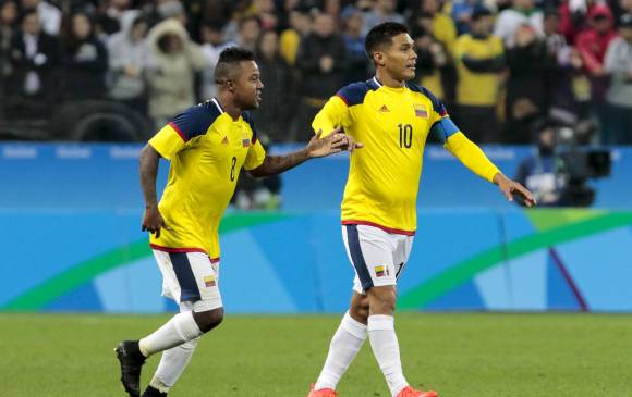 Dorlan Pabón y Teófilo Gutiérrez, los hombres gol de Colombia que pueden hacerle daño a Brasil. FOTO afp