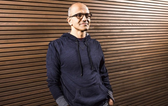 El director ejecutivo de Microsoft, Satya Nadella, visitará por primera vez Colombia el próximo 30 de septiembre para compartir con socios, clientes, empresarios y miembros del Gobierno la nueva visión del gigante tecnológico. FOTO AFP