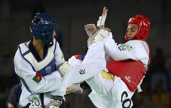 El taekwondoga colombiano fue eliminado en primera ronda por el portugués Rui Braganca. FOTO REUTERS