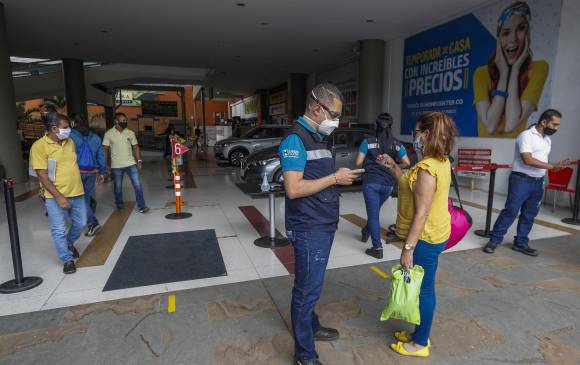 En el municipio de Bello, en el centro comercial Puerta del Norte, hubo un parte de tranquilidad. FOTO manuel saldarriaga