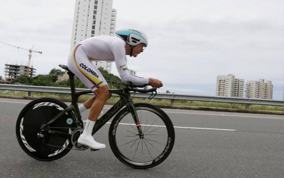 Rodrigo Contreras es otra de las figuras de Colombia en el Mundial. Además de ir bien en contrarreloj, se defiende en la montaña, siendo pieza clave para hombres que lucharán por el título. FOTO afp
