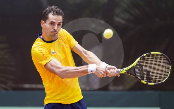 Tras la serie ante Croacia en septiembre de 2017, Santiago Giraldo se ausentó del tenis profesional y ahora, seis meses después, regresa con nuevas perspectivas profesionales. FOTO juan a. sánchez