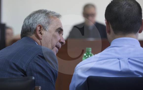 Gustavo Villegas Restrepo, exsecretario de Seguridad de Medellín, durante la audiencia de imputación de cargos. FOTO manuel saldarriaga