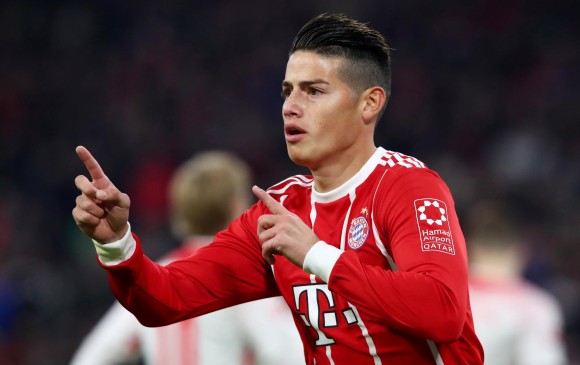 James Rodríguez busca un puesto en la titular del Bayern Múnich. FOTO REUTERS