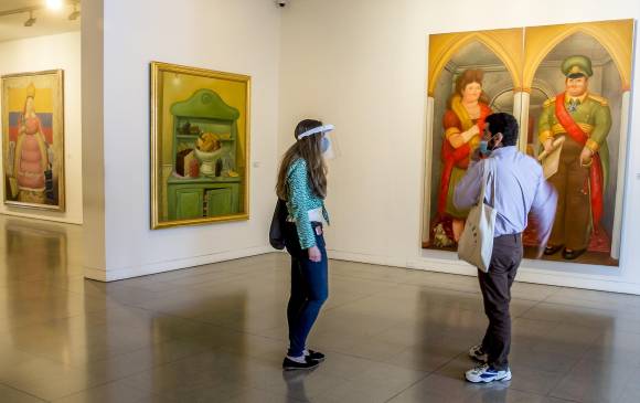 Los tres pisos del Museo de Antioquia están abiertos al público. FOTO juan antonio sánchez